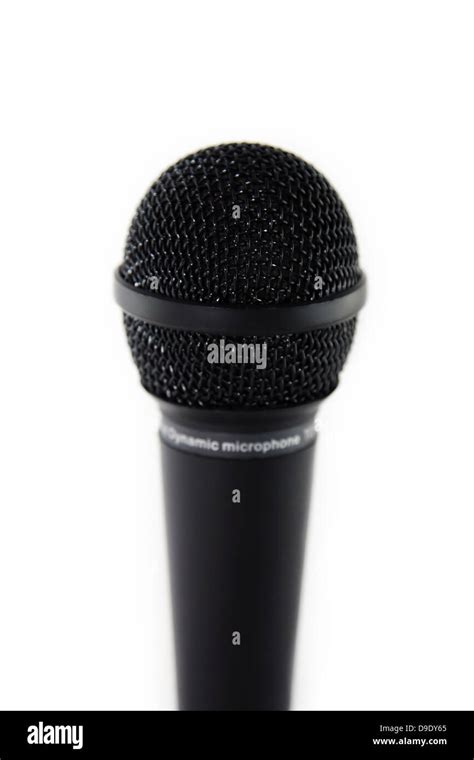 microphone over white Stock Photo - Alamy