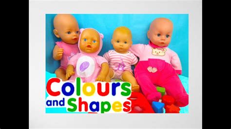 Learn Colors & Shapes with Baby doll toys - YouTube