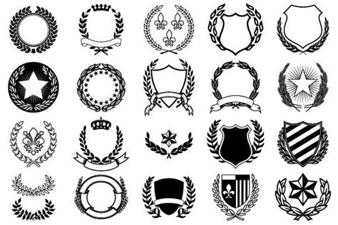 Crests | Creative market, Graphic design resources, Illustrator template