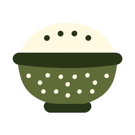 Premium Vector | Colander icon colored shapes