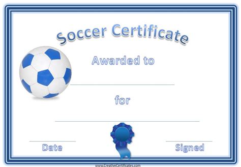 Free Printable Soccer Award Certificates - Invitation Design Blog