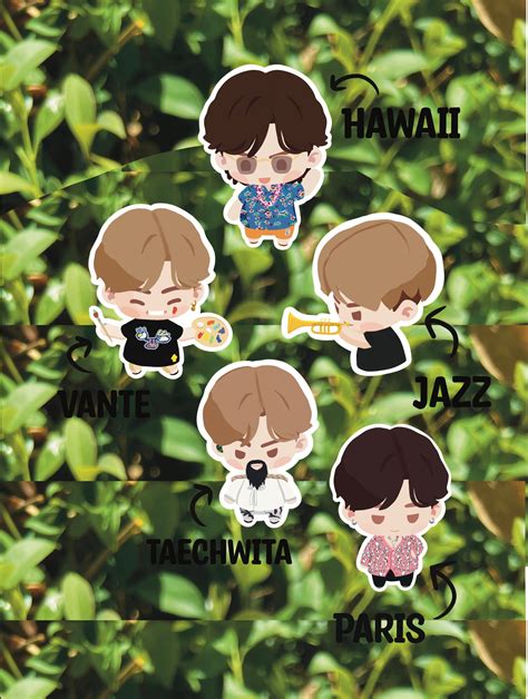 BTS Island In The Seom Game Inspired Stickers, Jimin, Jungkook Boxing ...