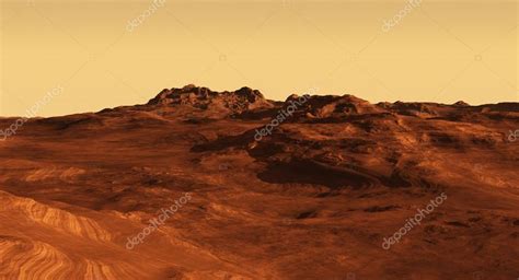 Martian Landscape Illustration Stock Photo by ©algolonline 26794267