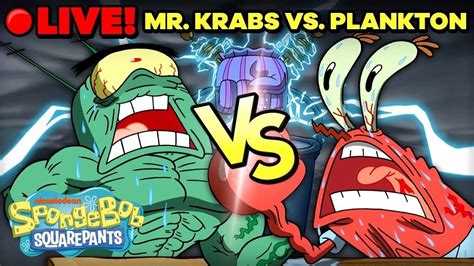 🔴 LIVE: Plankton v. Mr Krabs Marathon! | SpongeBob SquarePants