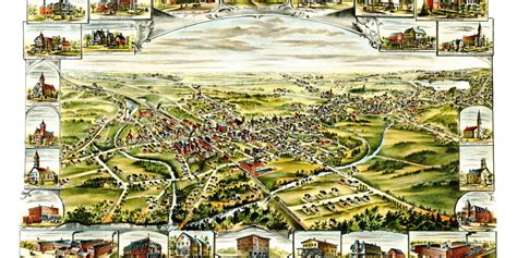 Amazing old map of Derry, New Hampshire from 1898