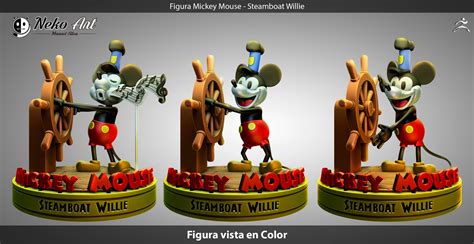 Figure Mickey Mouse - Steamboat Willie in color by nekoart99 on DeviantArt