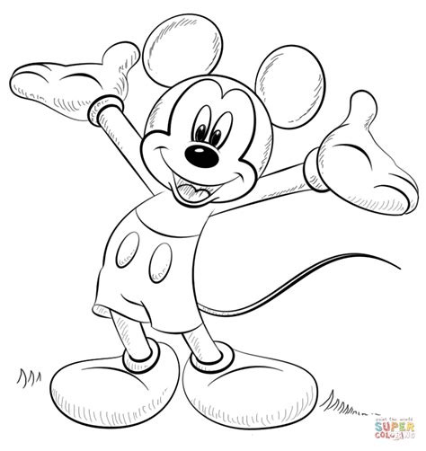 Mickey Mouse Coloring Pages | Mickey mouse drawings, Mouse drawing ...