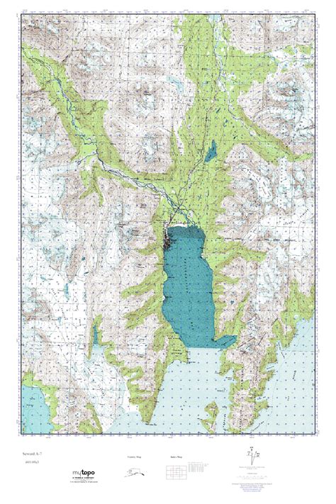 MyTopo Seward A-7, Alaska USGS Quad Topo Map