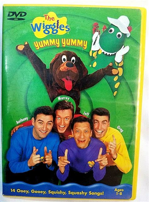 THE WIGGLES YUMMY YUMMY DVD 2002 YELLOW CASE KIDS EDUCATIONAL MUSICAL ...