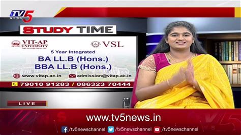 Study Time : VIT AP Faculty Malavika Ganta Suggestions | VIT-AP University |TV5 News - YouTube