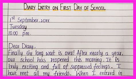 Diary Entry Format Format Of Diary Entry For Classes - vrogue.co
