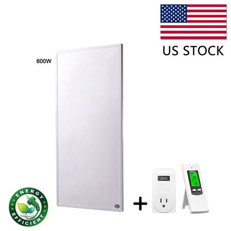 600W Far Infrared Panel Heater with Wireless Thermostat Home Heating ...