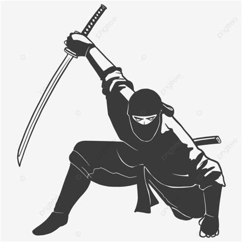 Ninjas Vector PNG Images, Ninja Silhouette, Ninja Japan, Ninja Warrior ...