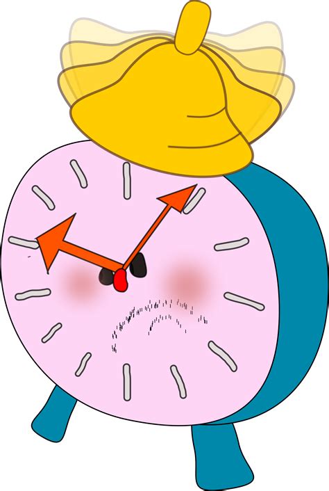 Clipart - alarm clock is angry