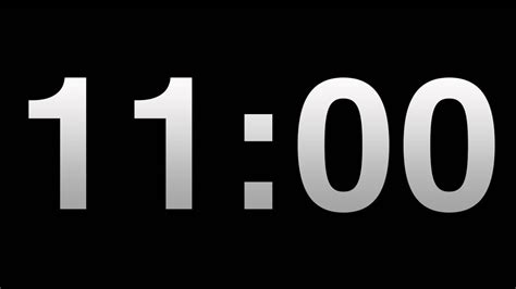 Timer 11 Minutes Timer Video Countdown Black Background - YouTube