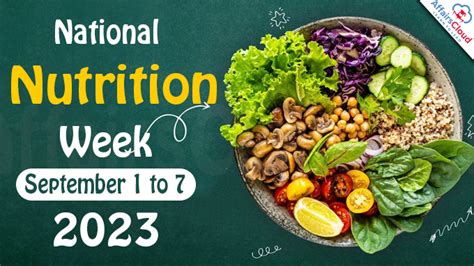 National Nutrition Week 2023 - September 1 to 7