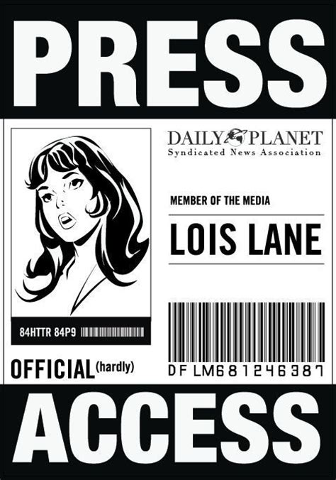 20 Daily Planet Press Pass Template