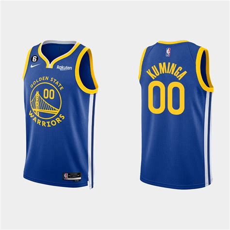 Golden State Warriors #00 Jonathan Kuminga Icon Edition Royal Jersey ...