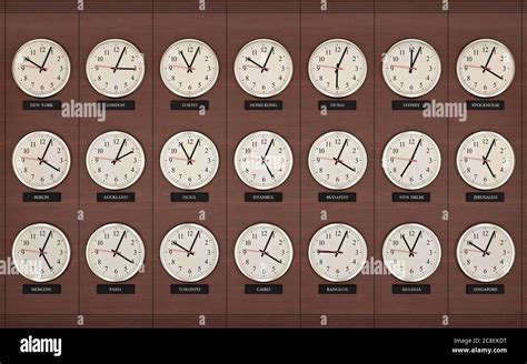 Time zone clocks hi-res stock photography and images - Alamy