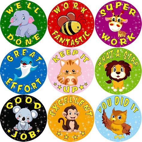 500pcs/roll Reward Stickers Encouragement Stickers for Kids ...