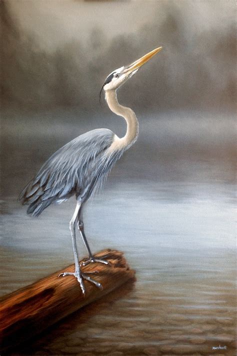 Egret Oil Painting at PaintingValley.com | Explore collection of Egret ...