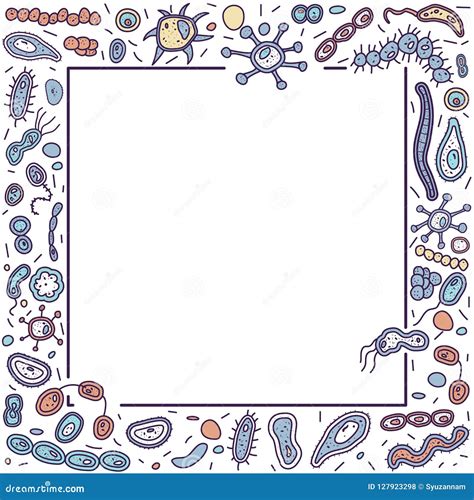 Bacteria Cells Set Composition. Vector Illustration. Stock Vector - Illustration of ...