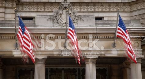 American Flags Blowing In The Wind Stock Photo | Royalty-Free | FreeImages