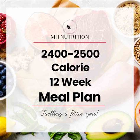 2400-2500 Calorie 12 Week Meal Plan - MH Nutrition