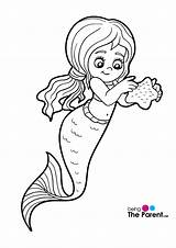 Coloring Mermaid Princess Elsa Sketch Page sketch template