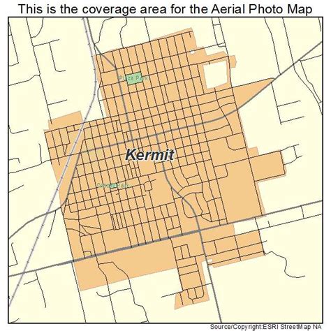 Aerial Photography Map of Kermit, TX Texas