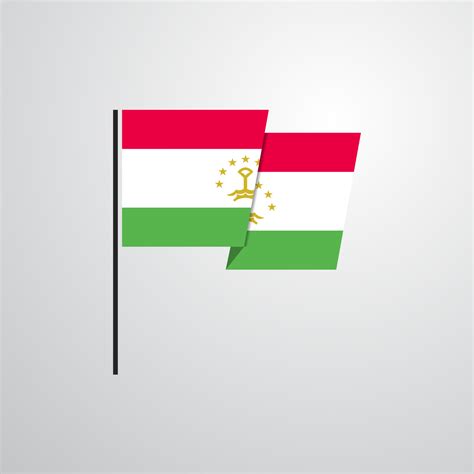 Tajikistan waving Flag design vector 14029435 Vector Art at Vecteezy