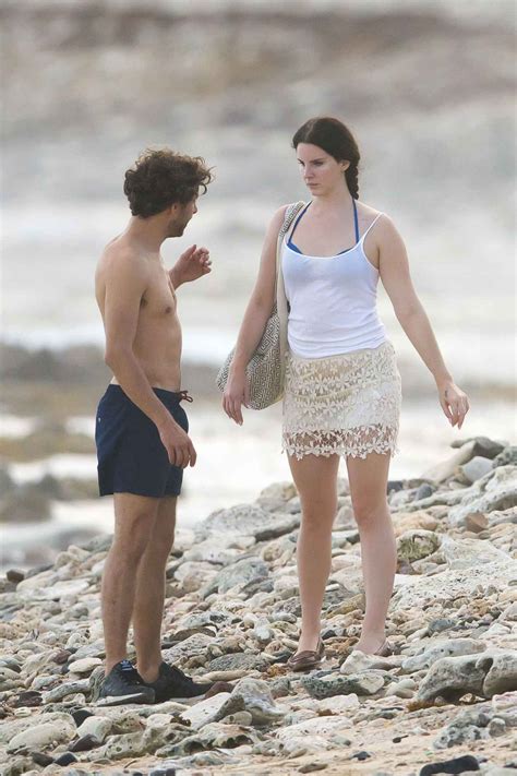 Lana Del Rey and Boyfriend Francesco Carrozzini at a Beach in St Barts ...