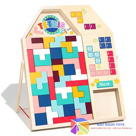 ĐỒ CHƠI XẾP GẠCH TETRIS, XẾP HÌNH TANGRAM, TRÒ CHƠI CỜ TRÍ TUỆ CỔ ĐIỂN GIÚP PHÁT TRIỂN TRÍ THÔNG ...