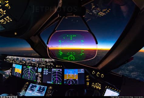 Boeing 787 Cockpit At Night