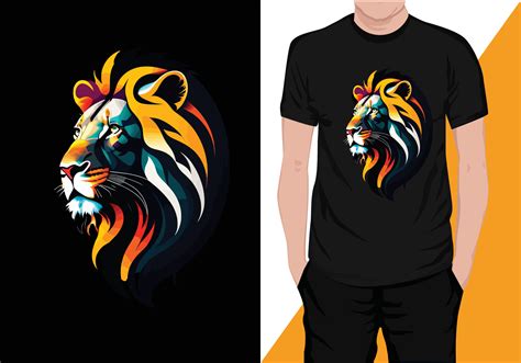 lion face T-Shirt Design 20300856 Vector Art at Vecteezy