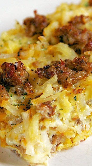 Sausage Hash Brown Breakfast Casserole | Plain Chicken