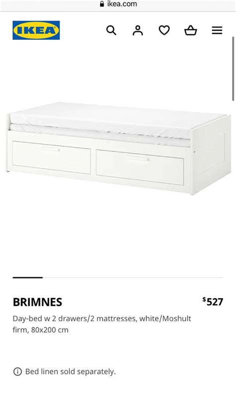 IKEA Brimnes day bed with mattress, Furniture & Home Living, Furniture, Bed Frames & Mattresses ...