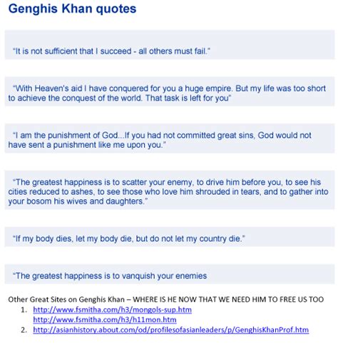 Genghis Khan Quotes. QuotesGram