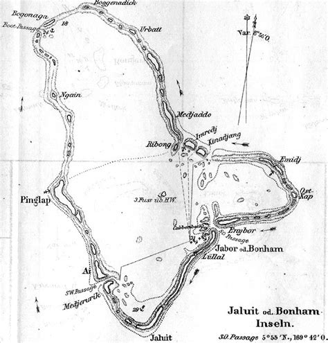 Atoll information--Jaluit Atoll (Marshall Islands) - Map from 1881