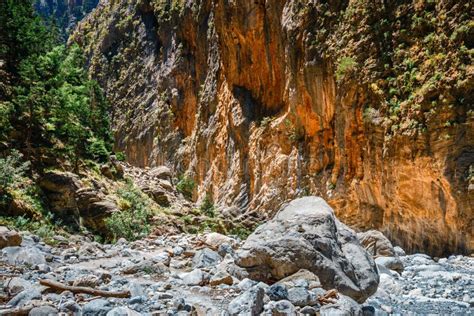 Hiking Path through Samaria Gorge in Central Crete Stock Photo - Image of peak, ravine: 111616674