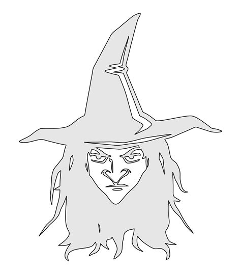 Witch Face Stencil - 10 Free PDF Printables | Printablee