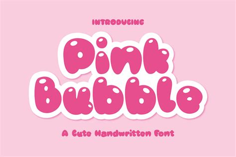 Pink Bubble Font by GoodMoodType · Creative Fabrica