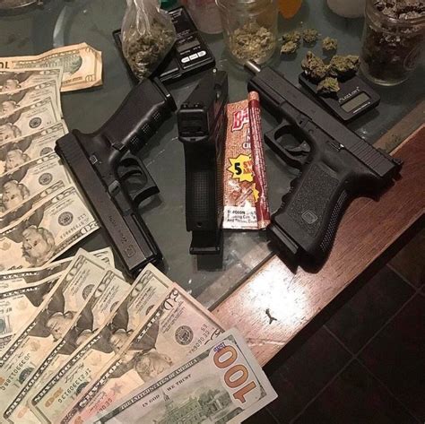 Money And Guns And Weed Wallpaper