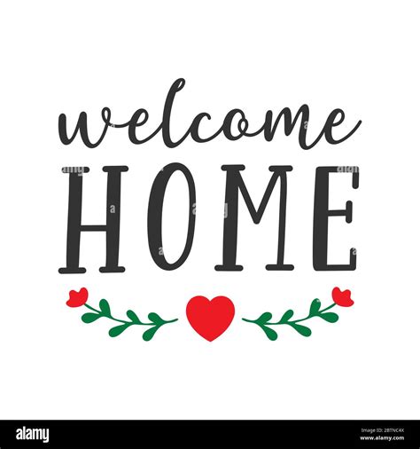 Palabr welcome home letrero Imágenes vectoriales de stock - Alamy