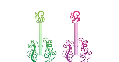 Creative Guitar Logo design #354346 - TemplateMonster