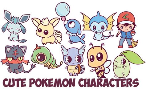 Learn How to Draw Cute Chibi Kawaii Pokemon Characters with Easy Step ...