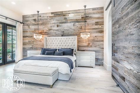 Tobacco Barn Grey Wood Wall Covering – Master Bedroom | Porter Barn Wood