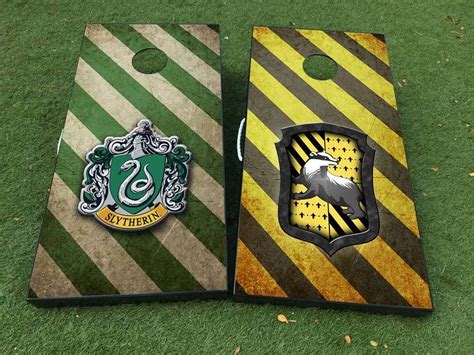 2 houses of Hogwarts on your choice Gryffindor Ravenclaw Hufflepuff Slytherin Cornhole Board ...