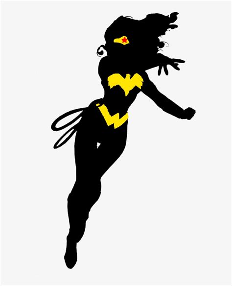 Wonder Woman Pop Art - Wonder Woman Silhouette Vector Transparent PNG ...