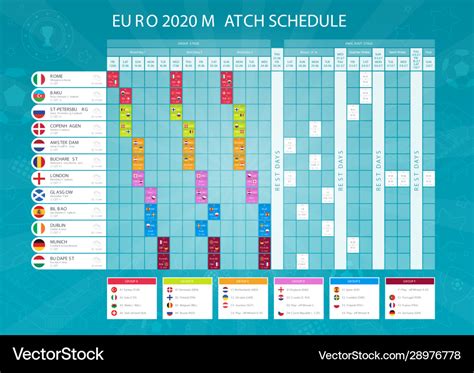 Euro 2021 Match Schedule Printable | Euro 2021